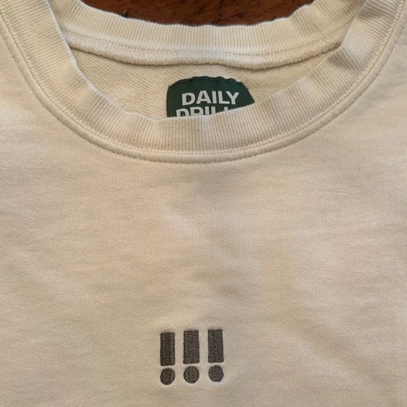 Daily Drills Cream Crewneck Sweater - Picture 2 of 6